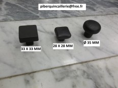 BOUTON DE MEUBLE NOIR