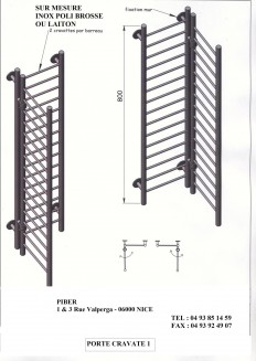 PORTE CRAVATE sur mesure